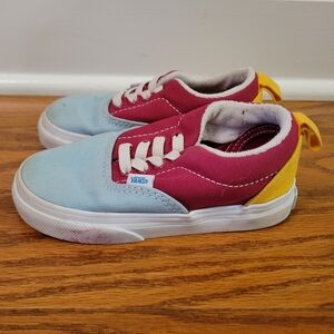 Vans Era Elastic Lace Multicolor Baby Toddler Sneakers Size 7 'Retro Rainbow'